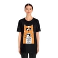 thumbnail image 3 of Unisex Jersey Short Sleeve T-Shirt It's Always Coffee Time Cat Holding Cup, 3 of 10