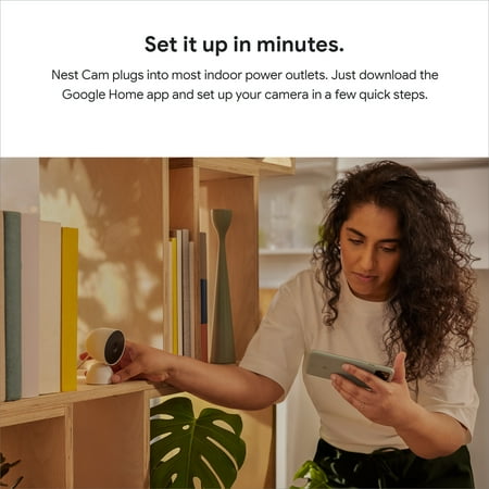 Google Nest Familiar Face Alerts 1080P Indoor Surveillance Camera, Linen