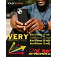 thumbnail image 2 of CaseBorne R Series Case for [iPhone 13] Aluminum Frame Aramid Fiber Kevlar Backplate - Black, 2 of 5