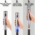 thumbnail image 6 of Electric Wine Bottle Opener, Automatic Corkscrew (Silver), 6 of 10