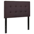 thumbnail image 1 of Lennox Tufted Upholstered Twin Size Headboard in Brown Vinyl, 1 of 8