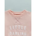 thumbnail image 5 of Kiapeise Kids Baby Boy Girls Brother Sister Pullover Little Darling/Dude Letter Print Sweatshirt Tops, 5 of 8