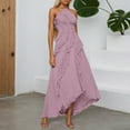 thumbnail image 3 of Women's Casual Midi Dress with Flowy Design and Zipper Suit for Daily & Date Wearing (Pink XS), 3 of 8