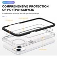 thumbnail image 6 of Case for iPhone 14 Plus 5G,Slim Thin Soft TPU Bumper & Hard PC Transparent Back Shockproof Scratch Resistant Protective Phone Case for iPhone 14 Plus 5G 2022 6.7 inch (Black), 6 of 14