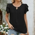 thumbnail image 2 of Womens Toos V Neck Tees for Women Short Sleeve Shirt Women Items Under 5 Dollars, 2 of 9