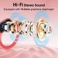thumbnail image 4 of Auriculares inalámbricos Aptkdoe 75hrs Bluetooth 5.3, color rojo, 4 of 7