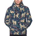 thumbnail image 4 of Hoodies for Men - Rustic Flower Cute Deer Long Sleeve Comfrt Men'S Fashion Hoodies & Sweatshirts, Sweatshirts for Men Hoodies Pullover Clothing Clothes with Pouch, 4 of 7