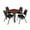 Cherry / Black, variant on Romig Trek 30 in Square Breakroom Table- Maple Top, Chrome Legs, 4 Restaurant Stack Chairs