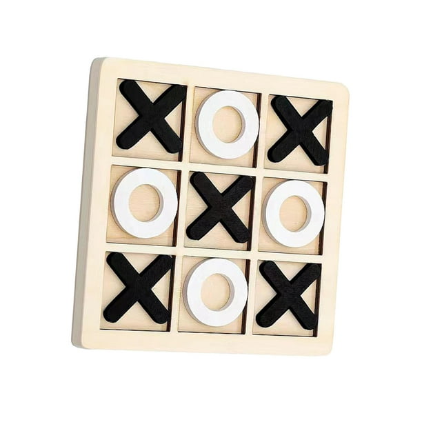 Tic TAC Toe Divertido juego de mesa Juegos de rompecabezas Ocio Inteligente Clásico para interiores al aire libre Adultos Niños Sala de e