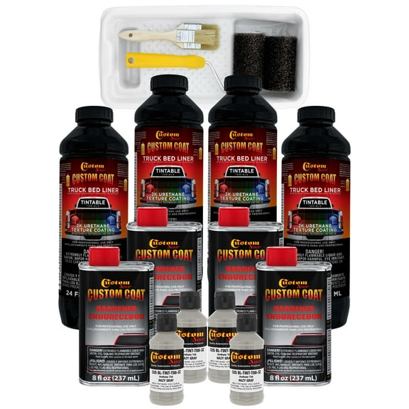 Custom Coat 36270 Haze Gray T88 Urethane Roll-On, Brush-On or Spray-On Truck Bed Liner, 1 Gallon Kit with Roller Applicator Kit