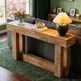 thumbnail image 3 of Fnova 63" Farmhouse Console Table, 2-Tier Wooden Narrow Entryway Table, Long Sofa Table for Living Room, Entrance, Hallway, 3 of 18