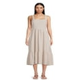 thumbnail image 1 of CHUANK Time & Tru Women‘s Tie Back Midi Dress, 1 of 5