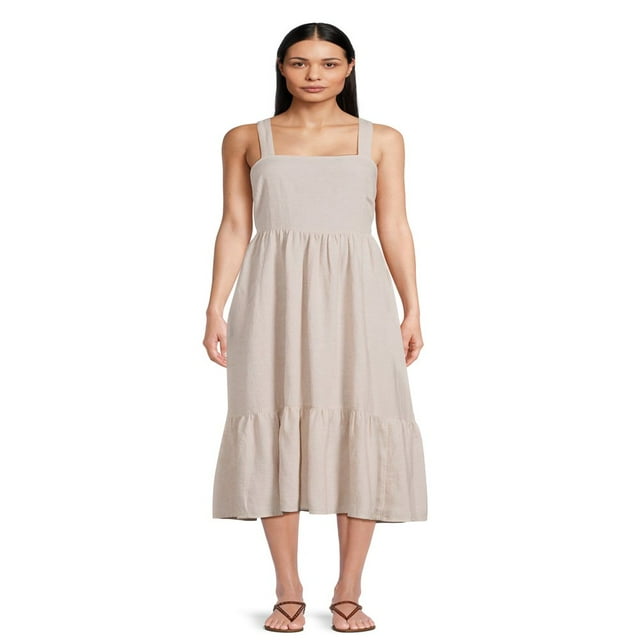 CHUANK Robe Midi à Nouer dans le Dos pour Femmes Time & Tru