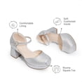thumbnail image 3 of DREAM PAIRS Girls' Platform Mary Jane Pumps Chic Chunky High Heel Dress Shoes with Rhinestone Buckle Comfortable Square Toe Party Shoes for Kids, 3 of 6