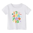 thumbnail image 5 of XEGLSBU Girls Shirts Size 12-14 Kids Casual Short Sleeve T Shirt with Digital Print Crew Neck Tee for Girls and Boys Daily Wear White Size 3-4 Years, 5 of 6