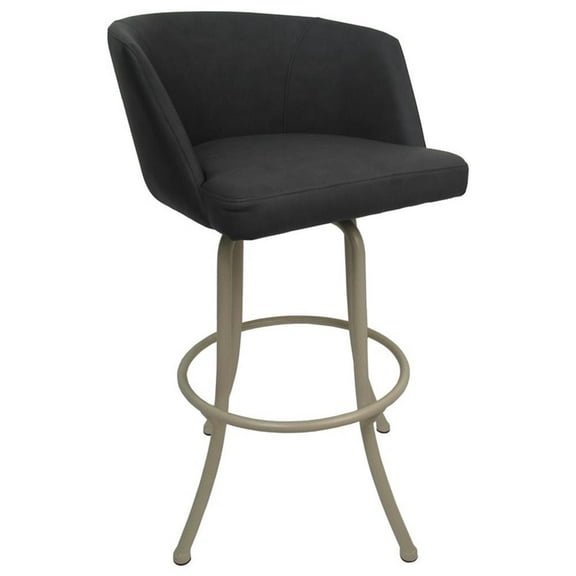 Swivel Metal Bar Stool 30" Joey - Moonstone - Beige