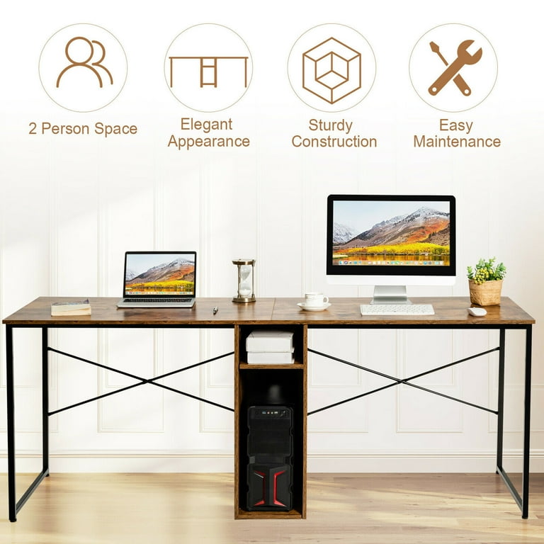 Two person 2024 desk walmart
