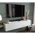 thumbnail image 3 of Poling Modern Wood Floating TV Stand for 70" TVs, White Veneer, 3 of 5