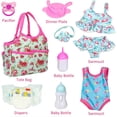 thumbnail image 3 of ZITA ELEMENT 12 Pcs Baby Doll Accessories, Baby Doll Clothes DIaper Bag, Baby Doll Feeding and Caring Set, 3 of 7