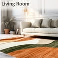 thumbnail image 2 of Flatwoven High Traffic Area Rug, Unique Artistic with Abstract and Cool Vibe, Non Slip, Stain Resistant, Washable Area Rugs for Living Room, Bedroom(Brown, 4X6), 2 of 8