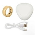 thumbnail image 2 of Smart Ring Health Tracker, Step Counter IP68 Waterproof Sleep Monitoring Ring with APP Charging Case for Men and Women Gold, Aluminum Alloy Design for IOS and  Devices, 2 of 7