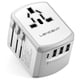 thumbnail image 1 of Adaptador de Viaje LENCENT Blanco con 4 Puertos USB para Europa, Reino Unido, América y Australia, 1 of 7