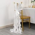 thumbnail image 2 of BalsaCircle 5 White Curly Willow Chiffon Satin Chair Sashes Wedding Party Events Reception Decorations Supplies, 2 of 8