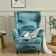thumbnail image 4 of SHANNA Wingback Chair Cover 2-Piece Stretch Armchair Sofa Slipcover Wing Chair Covers, 4 of 6