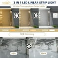thumbnail image 6 of 4FT Linkable 80W LED Shop Light, 8800lm, 3000K/4000K/5000K, Utility Shop Ceiling Lights for Garages, Workshops, SCR Dimmable 4 Foot Linear Strip Work Light Fixture with Plug and Power Cord, FCC, 6 of 15
