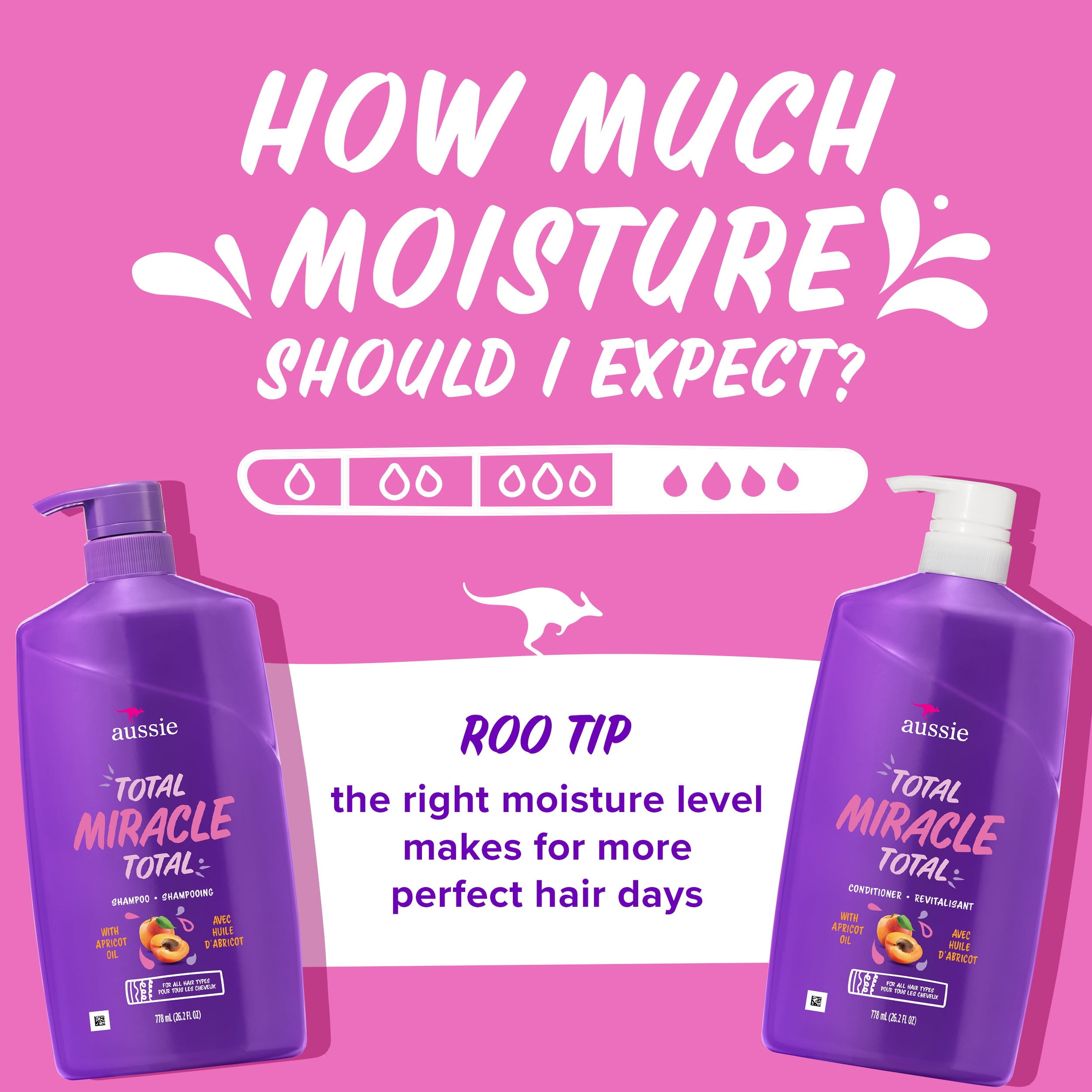 Aussie Total Miracle Shampoo and Conditioner Dual Pack, 26.2 fl oz photo 2