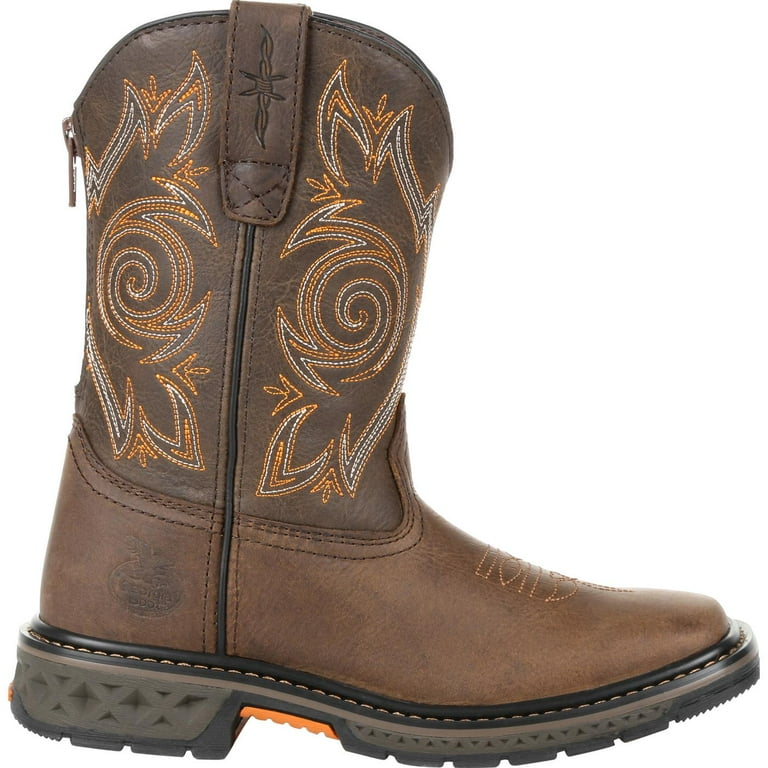 Georgia Boot Carbo Tec LT Big Kids Brown Pull On Boot Size 4.5 M Walmart