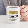 thumbnail image 4 of CafePress - Proud Uncle Of A Soldier Black And Gold Mugs - 11 oz Ceramic Mug - Novelty Coffee Tea Cup, 4 of 6