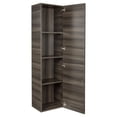 thumbnail image 2 of Cutler Kitchen and Bath Silhouette Modern Wood/Metal Linen Tower in Dark Wood, 2 of 6