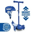 thumbnail image 3 of HALO Rise Above Jr 3 Wheel Toddler Scooter and Helmet Set - Blue 2+ - Light up Wheels and Adjustable Helmet, 3 of 11