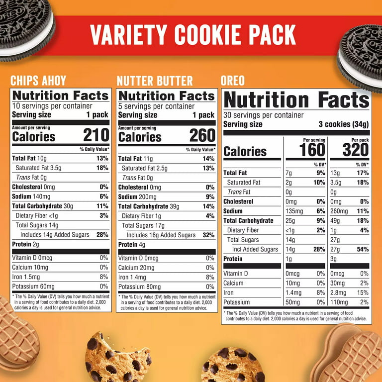 Nabisco Cookies, Assorted, 30 Pack - 30 packs [1 lb 7.3 oz (660 g)]