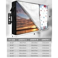 thumbnail image 7 of Outdoor TV Cover 52 to 55 Inch Weatherproof, 4th of July Waterproof TV Screen Protector for Outside Decor with Zipper and Pocket 52"L x 30"H , Blue Red White Patriotic Stars Stripes, 7 of 7