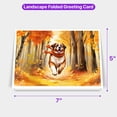 thumbnail image 5 of Welcome Fall Saint Bernard Strolling Through the Autumn Maple Forest 7x5in Folded Greeting Card St Dog Lover Single Note Card with Envelope - 12012, 5 of 5