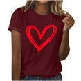 thumbnail image 3 of BLVB Women Valentines Day Shirts Valentines Gifts for Her Cute Heart Graphic Tee Tops Short Sleeve Crewneck T Shirts, 3 of 4