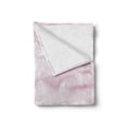 thumbnail image 2 of Seagulls Soft Flannel Fleece Throw Blanket, Sunrise by the Beachside Birds Flying Towards Horizon Watercolor Style, Cozy Plush for Indoor and Outdoor Use, 50" x 70", Pink White, by Ambesonne, 2 of 6