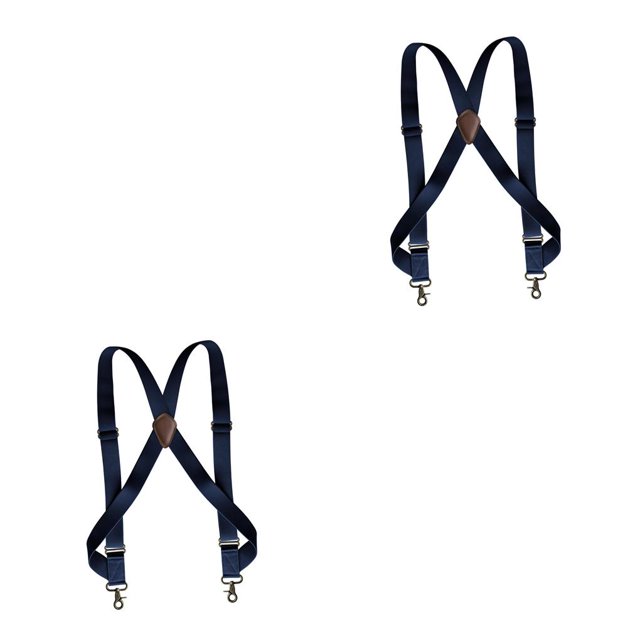 Jumpingount Mens Suspender Swivel Hook X Shaped Suspenders Elastic 1.4 Adjustable Wide 2piezas Armada
