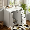 thumbnail image 5 of Harper & Bright Designs 36" Bathroom Vanity with Sink, Bathroom storage Cabinet with Drwers and Soft Closing Doors, White, 5 of 15