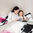 thumbnail image 4 of Manfei Abstract Ink Painting Twin Comforter Sets, Watercolor Ombre Bedding Set, Pink, Black and White, Gray Reversible 2 Pieces, 1 Comforter and 1 Pillowcase, 4 of 6