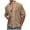 Khaki, variant on Yyeselk Men's Summer Beach Shirt Stylish Hawaiian Short Sleeve Casual Button Down Knit Shirts Cutout See Through Sheer Shirts Green S