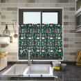 thumbnail image 4 of Yayeee Kitchen Curtains Tier Pair Light Filtering 27"x24" Rod Pocket Short Cafe Window Panel, Red Christmas Trees, 4 of 7
