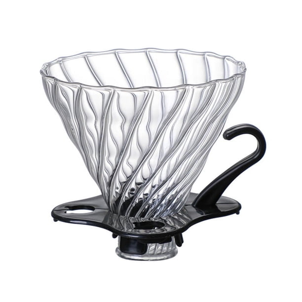 Pour Over Coffee Dripper Filtro de Café para 1-4 Tazas Cafetera Reutilizable Cono de Café de Vidrio Resistente Al