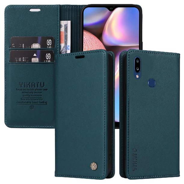 Funda para Samsung Galaxy A10S Estuche de Cuero PU Tipo Cartera con Ranuras para Tarjetas y Cierre Magnético