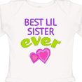 thumbnail image 4 of Inktastic Best Lil Sister Ever Girls Long Sleeve Baby Bodysuit, 4 of 5