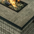 thumbnail image 2 of Barara King 32" Fire Pit with Propane Tank Cover 2-Pieces and 50000 BTU, Smokeless Fire Pit with Beautiful Wicker Base for Outside, Garden, Beige, 2 of 8