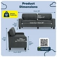 thumbnail image 2 of Serta Palisades 78" Track Arm Sofa with Removable Covers Charcoal, 2 of 17