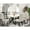 Dark Khaki, variant on East West Furniture 7-Pc kitchen dining table set Includes 6 Dining Chairs with Upholstered Seat and High Back and a Rectangular Dinner Table - Black Finish
